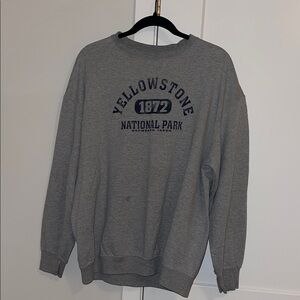 Gray Yellowstone National Park Men's Sweater